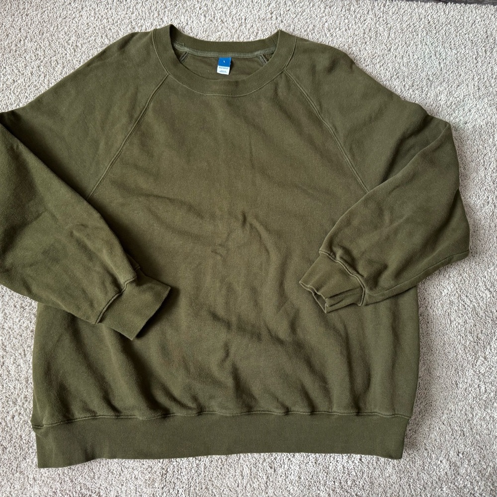 Old Navy Olive Green Crewneck Sweatshirt Women’s Large